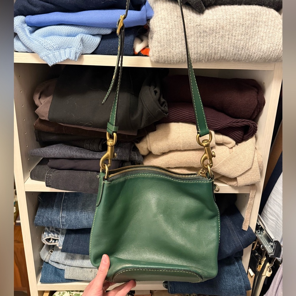 Green Coach Leather Crossbody Bag - Picture 3 of 3